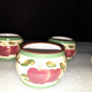 Home interiors apple napkin rings.